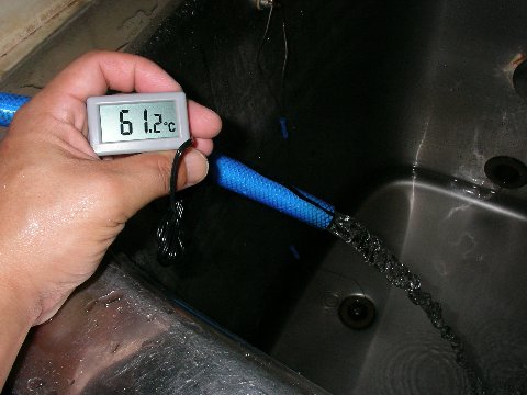 手作り温水器の温度