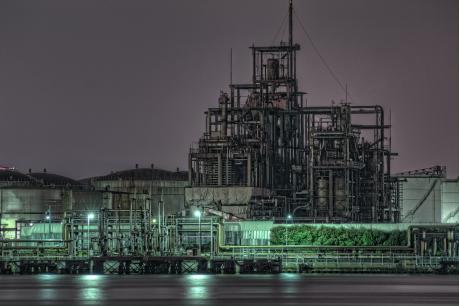 東扇島東公園から望む京浜工業地帯の夜景