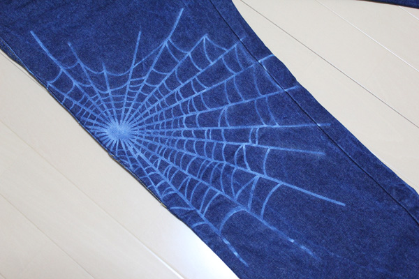 【ヒステリックグラマー】ビンテージ スパイダー 蜘蛛の巣 デニム スカート 紺