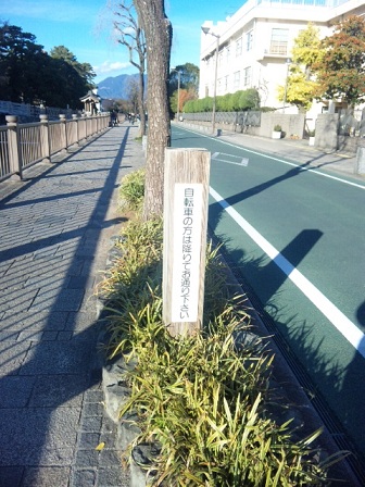 111218_静岡市内自転車レーン（駿府城付近） (7)